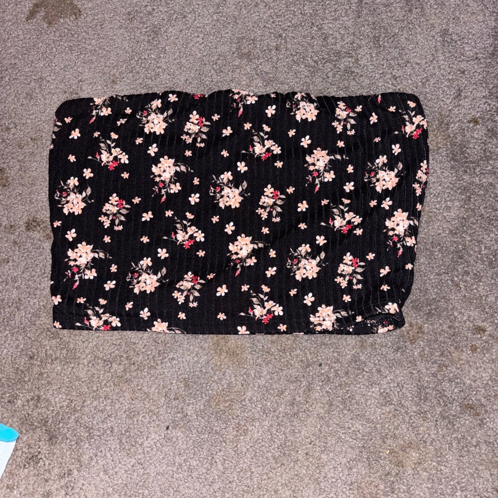 Floral Black Skirt